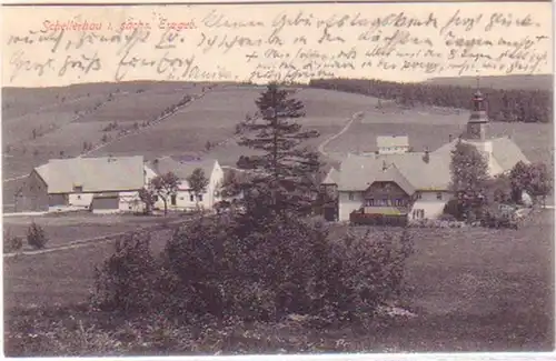 25794 Ak Schellerau dans les monts Métallifères Saxons 1918