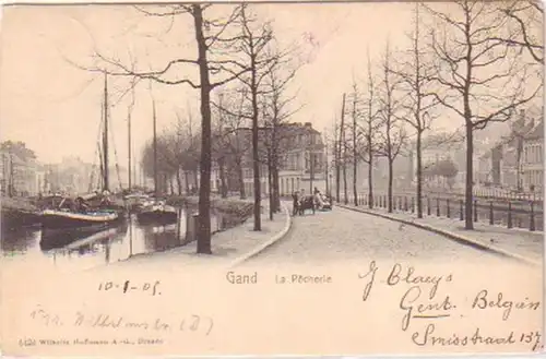 25784 Ak Gand Belgien La Pecherie 1905