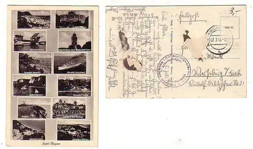 25780 Multi-image-Ak île de Rügen Feldpost 1943