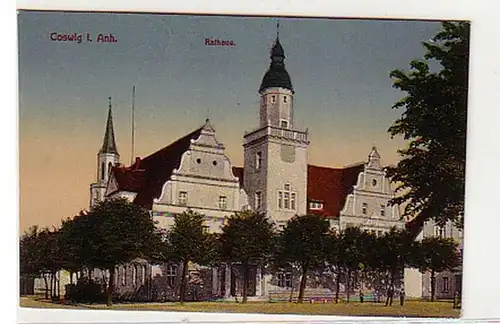 25776 Ak Coswig in Anhalt Rathaus um 1930