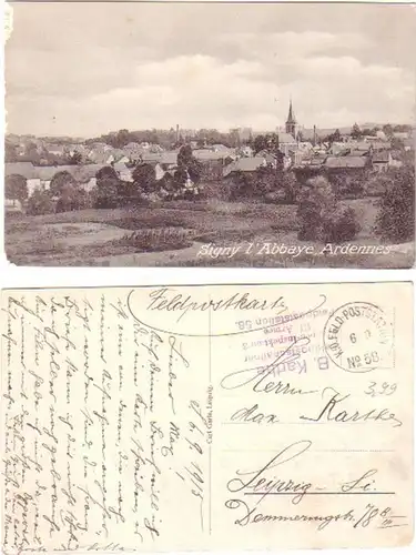 25772 Feldpost Ak Signal l'Abbaye Ardennes 1915