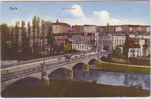 25762 Ak Zeitz Pont extérieur vers 1920