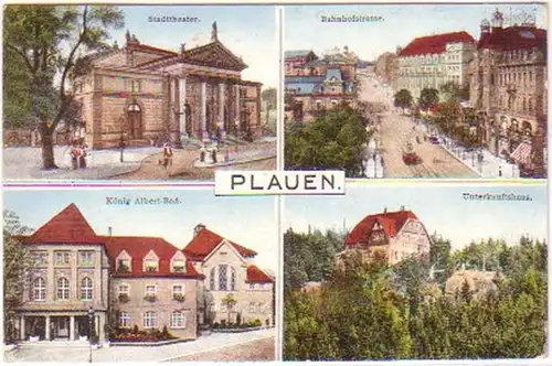 25754 Mehrbild Ak Plauen Bahnhofstraße usw. 1935