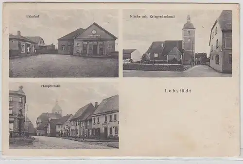25734 Mehrbild Ak Lobstädt Bahnhof usw. 1929
