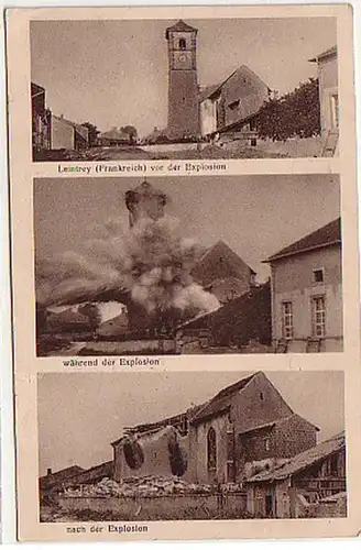25731 Poste de terrain Ak Leintrey avec explosion 1915