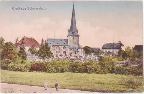 25689 Ak Gruß aus Schwarzbach 1920
