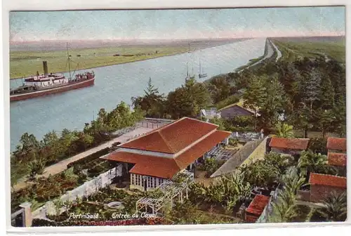 25672 Ak Port Said Ägypten Entree du Canal um 1910