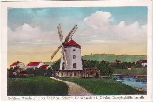 25650 Ak Gohliser Windmühle bei Dresden 1934