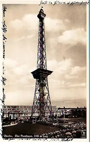 25622 Ak Berlin der Funkturm 138 m hoch 1935