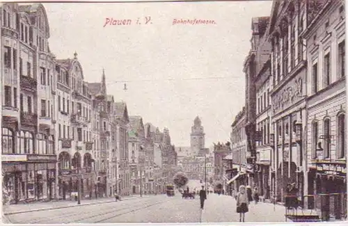 25616 Ak Plauen i.V. Bahnhofstrasse 1936