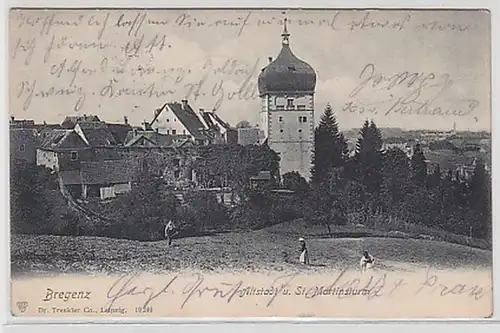 25606 Ak Bregenz Altstadt & St. Martinsturm 1908