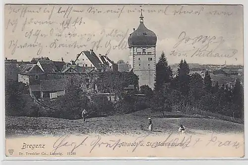 25606 Ak Bregenz Vieille ville & St. Martinsturm 1908