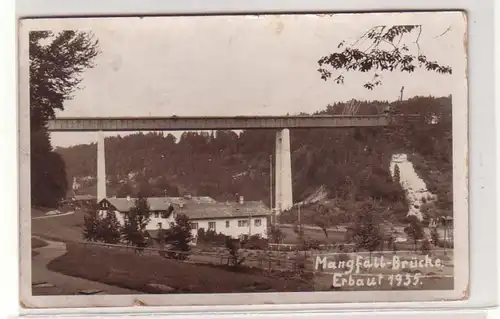 25577 Photo-Ak Pont Mangfall Autoroute du Reich 1936