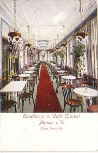 25573 Ak Conditorei u. Café Trömel Plauen i.V. 1912