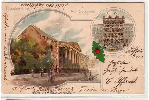25574 Ak Lithographie Hanovre Businesshaus J.W. Saltzer 1900
