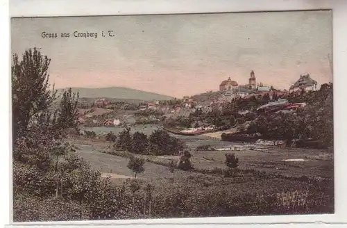25571 Ak Gruß aus Cronberg im Taunus Totalansicht 1909