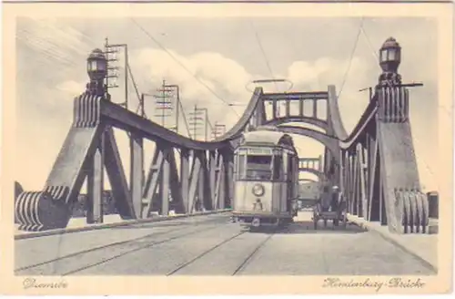 25566 Ak Diemitz Hindenburg Brücke um 1930