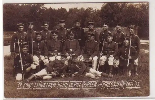 25554 Post Ak Döbeln 16. Korp.-Landsturm Rekr. Depot 1915