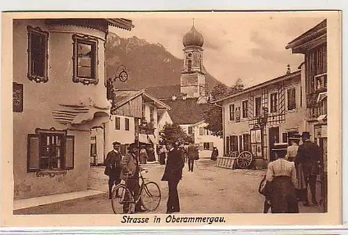 25544 Ak Oberammergau Vue de la route vers 1920