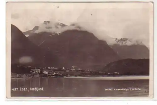 25537 Photo Ak Loen Norvège fjord du Nord 1931