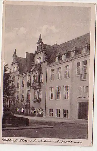 25530 Ak Eberswalde Mairie et fontaine de Lion 1953