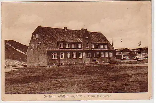 25497 Ak Seeheim Alt Rantum Sylt Haus Hannover um 1930