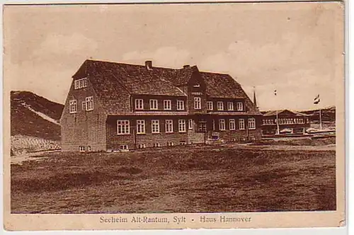 25497 Ak Seeheim Alt Rantum Sylt Haus Hannover vers 1930