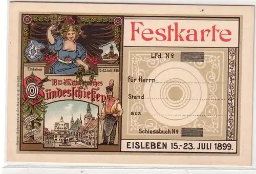 25492 Ak Lithographie Gruß aus Eisleben Gasthof 1905