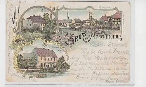 25485 Ak Lithographie Gruss aus Neuenmörbitz 1899