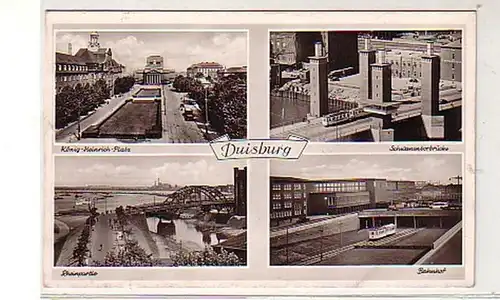 25469 Multi-image Ak Duisburg Gare Gares etc. 1953