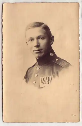 25420 Foto Ak Soldat mit Schulterklappen 108 von 1916