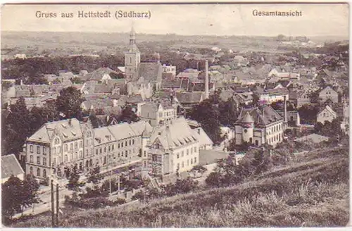 25403 Ak Salutation de Hettstedt Vue d'ensemble 1910