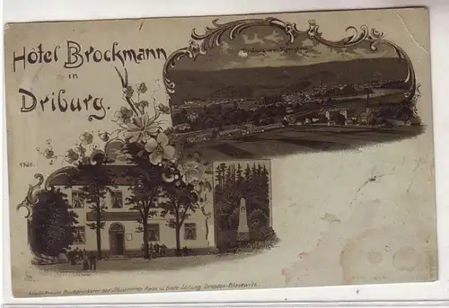 25387 Mondscheinkarte Driburg Hotel Brockmann 1905