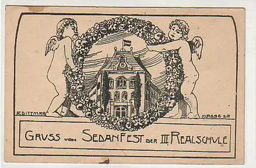 25383 Ak Salutation du "Lloydheim" Brême vers 1920