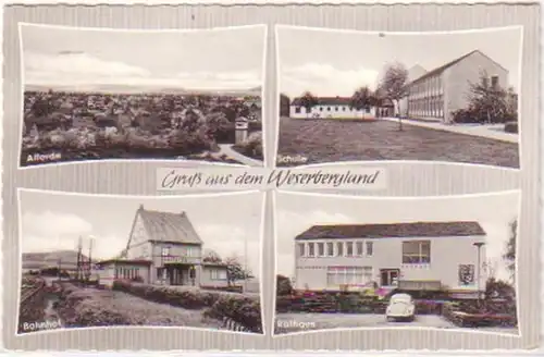 25351 Salutation multi-image Ak du Weserbergland 1966