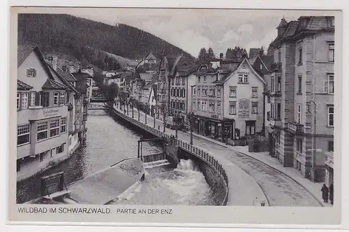 25343 Ak Wildbad im Schwarzwald Enz Partie 1942