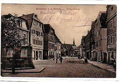 25288 Ak Bensheim an der Bergstraße Hauptstraße 1918