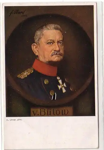 25272 Poste de terrain Ak Chef général de Bülow 1ère guerre mondiale vers 1915