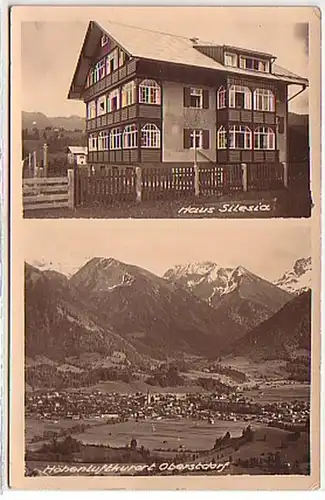 25271 Ak station thermale d'altitude Oberstdorf Haus Silesia 1934