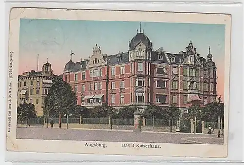 25256 Ak Augsburg das 3 Kaiserhaus 1912