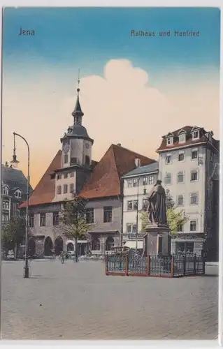 36770 Ak Jena Rathaus und Hanfried um 1910