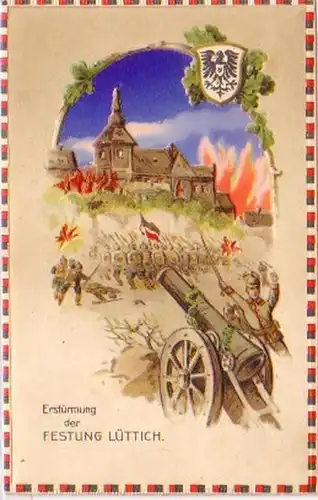 25182 Ak Erstürmung der Festung Lüttich um 1915