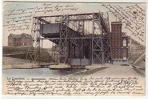25179 Ak Belgien La Louviere Ascenseur Hebewerk 1905