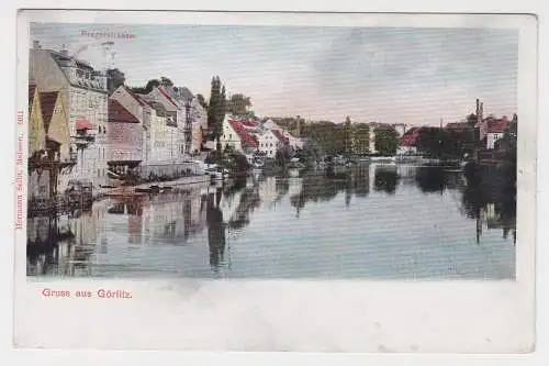 907985 Ak Gruss aus Görlitz Pragerstrasse 1904