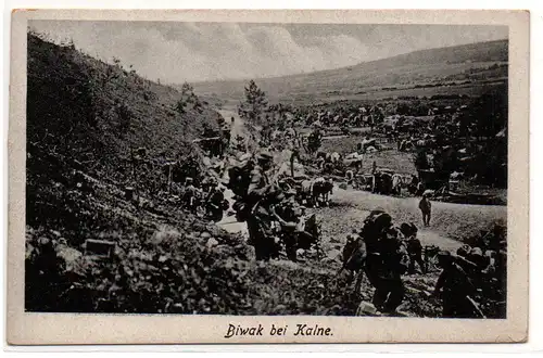 78009 Ak Biwak bei Kalne im 1. Weltkrieg um 1915
