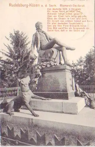 25135 Ak Rudelsburg Kösen Bismarck Denkmal 1914