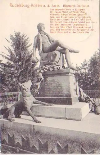 25135 Ak Rudelsburg Kösen Bismarck Monument 1914