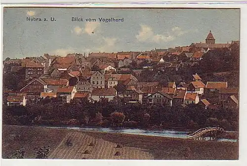 25113 Ak Nebra a.U. Blick vom Vogelherd 1913