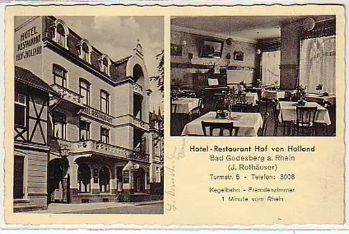25087 Ak Bad Godesberg am Rhein Restaurant 1940