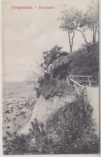 25053 Ak Heiligendamm Strandpartie Steilküste um 1910